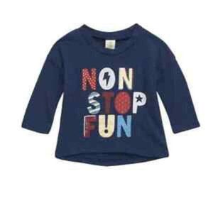 Tucker + Tate Babies' Long Sleeve Graphic Tee In Navy Denim Non Stop Fun 6M NWT
